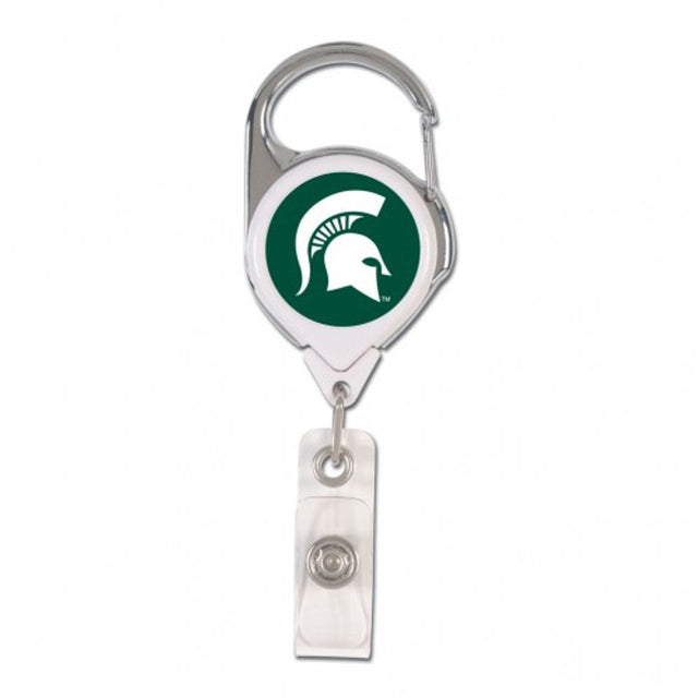 Porta credencial retráctil premium de Spartans de Michigan State