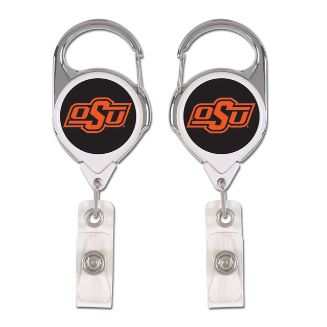 Oklahoma State Cowboys Badge Holder Premium Retractable