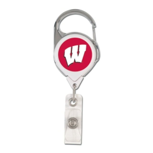 Porta credencial retráctil premium de Wisconsin Badgers