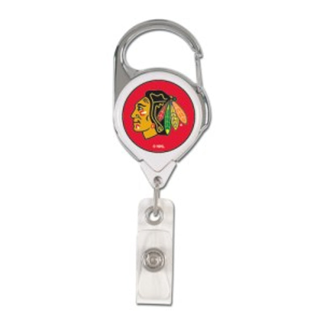 Porta credencial retráctil premium de los Chicago Blackhawks