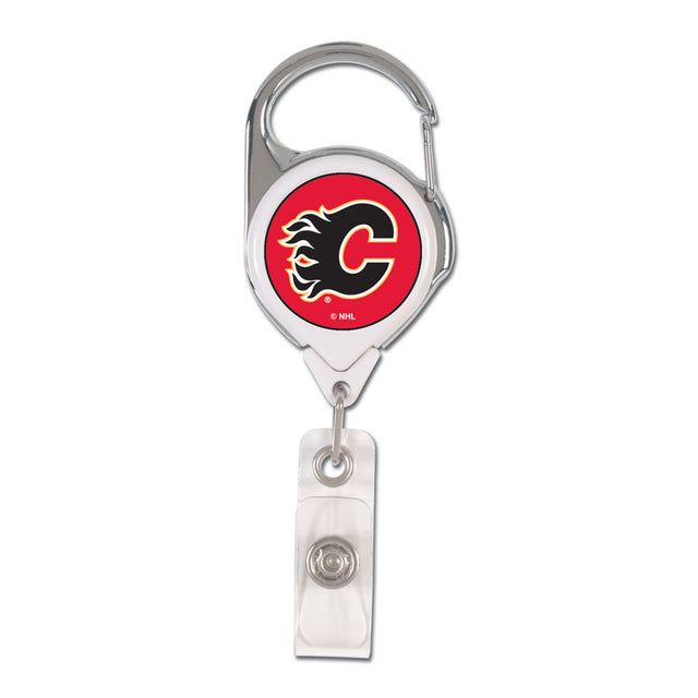 Porta credencial retráctil premium de Calgary Flames