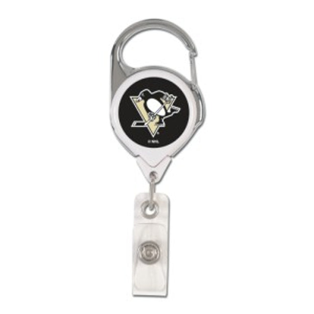 Porta credencial retráctil premium de los Pittsburgh Penguins