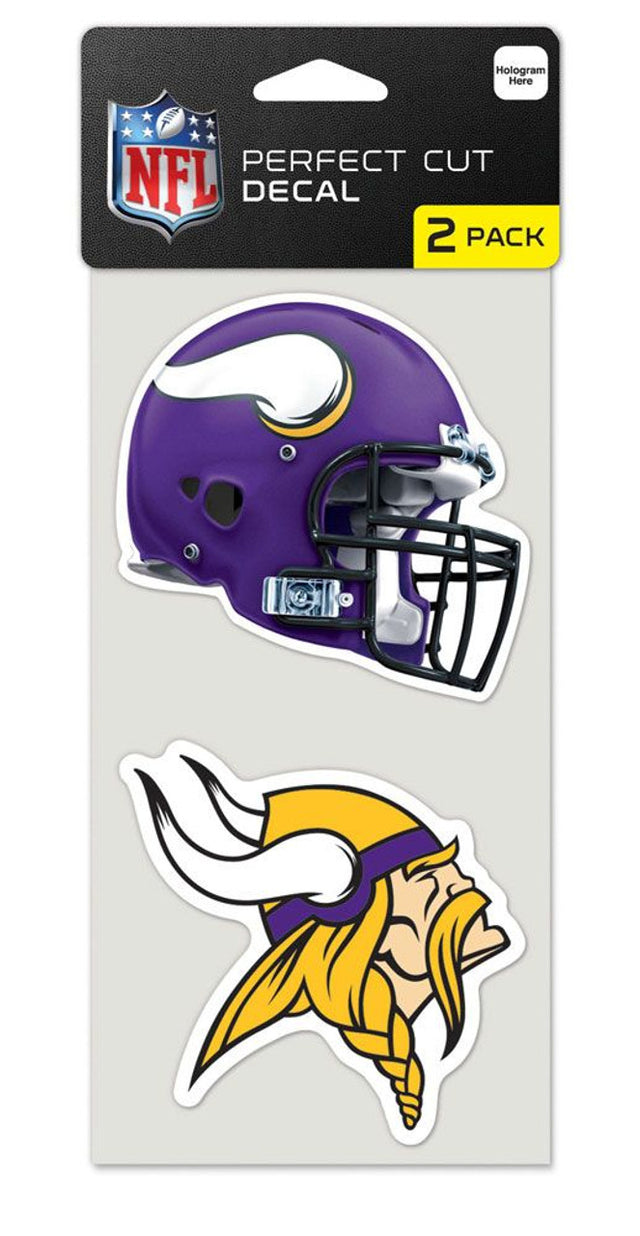 Juego de 2 calcomanías troqueladas de los Minnesota Vikings