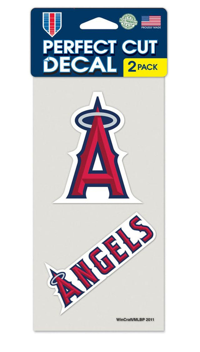 Calcomanía de Los Angeles Angels, corte perfecto, 4 x 4, juego de 2