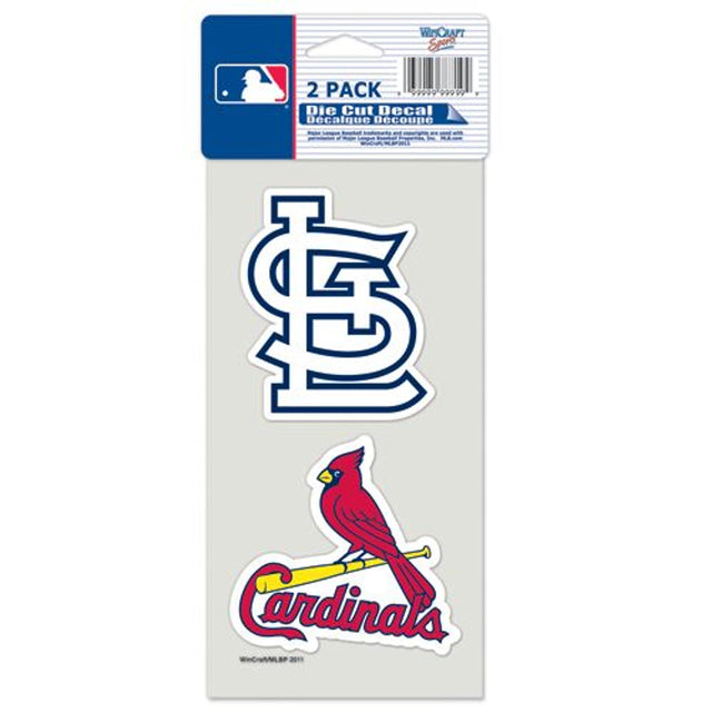 Juego de 2 calcomanías troqueladas de los St. Louis Cardinals