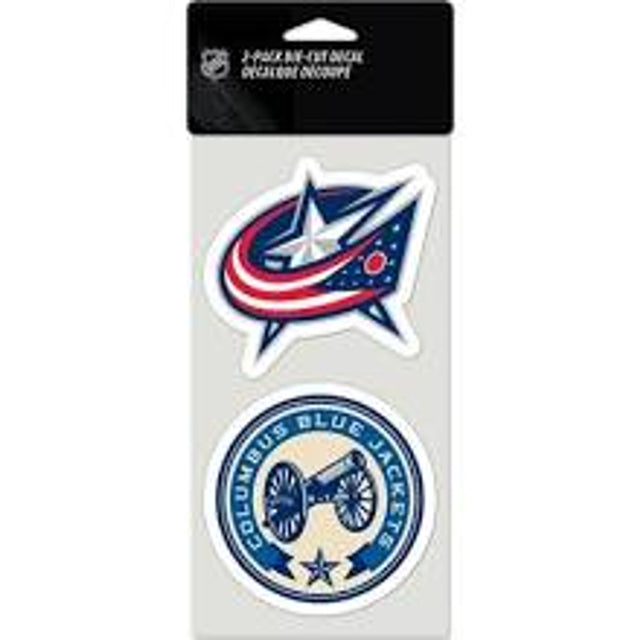 Juego de 2 calcomanías troqueladas de Columbus Blue Jackets