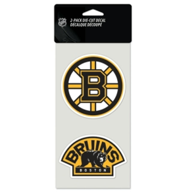 Juego de 2 calcomanías troqueladas de los Boston Bruins