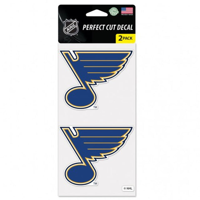 Juego de 2 calcomanías de St. Louis Blues de corte perfecto para 4 x 4