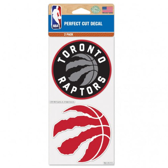 Calcomanía de los Toronto Raptors, corte perfecto, 4 x 4, juego de 2