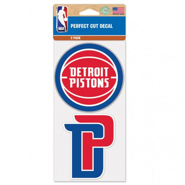 Detroit Pistons Decal 4x4 Perfect Cut Set of 2