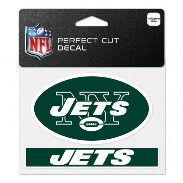 Calcomanía de los New York Jets de 4,5 x 5,75 pulgadas, corte perfecto en color