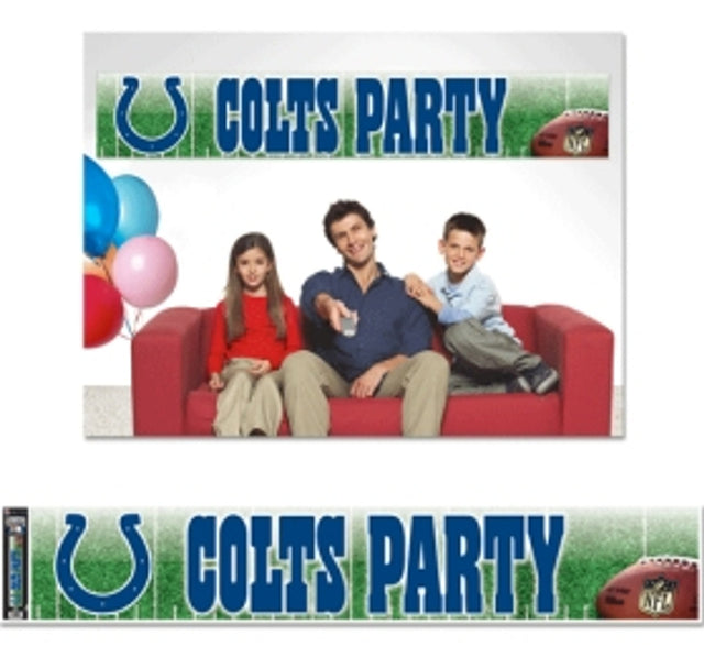 Pancarta de los Indianapolis Colts de 12 x 65, estilo fiesta, CO