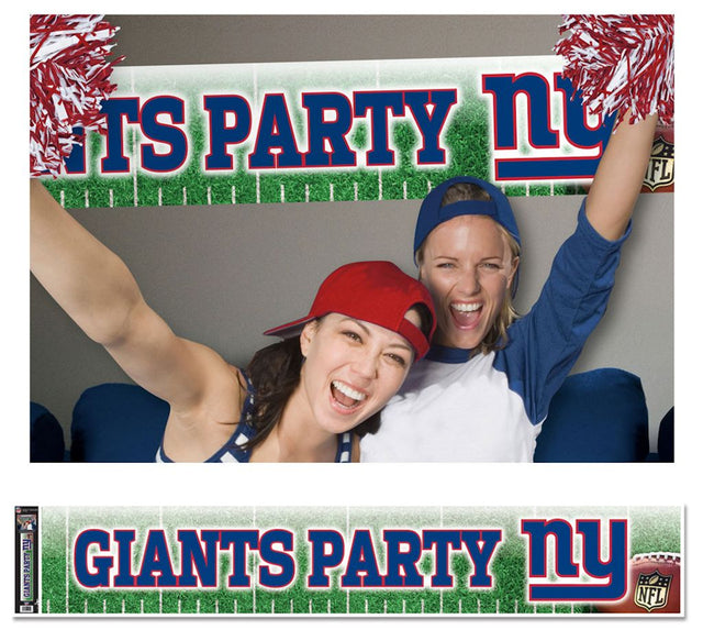 Banner de los New York Giants de 12 x 65 estilo fiesta CO