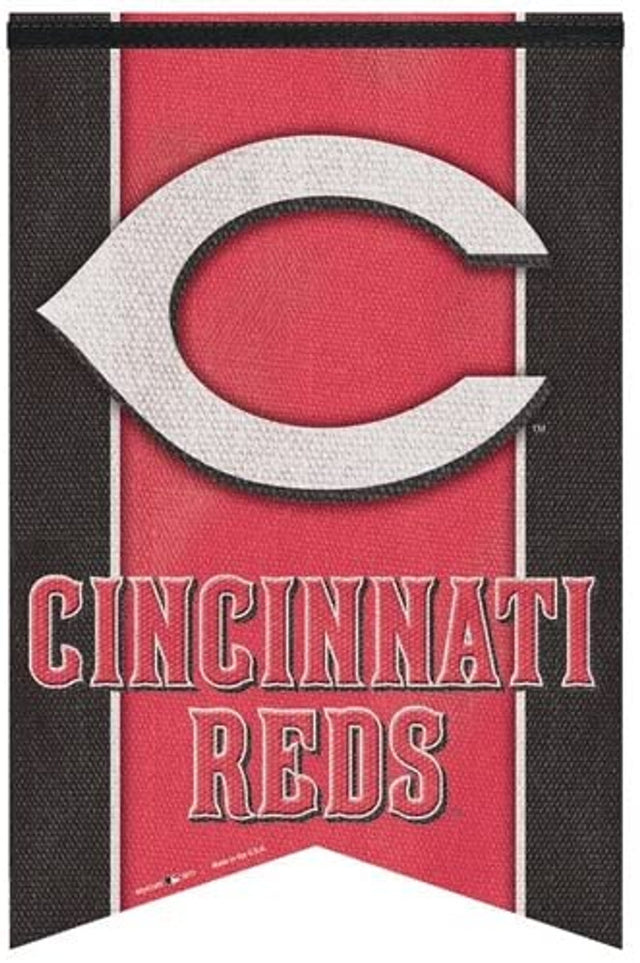 Banderín de los Cincinnati Reds de 17 x 26 pulgadas, estilo banderín, de fieltro de primera calidad