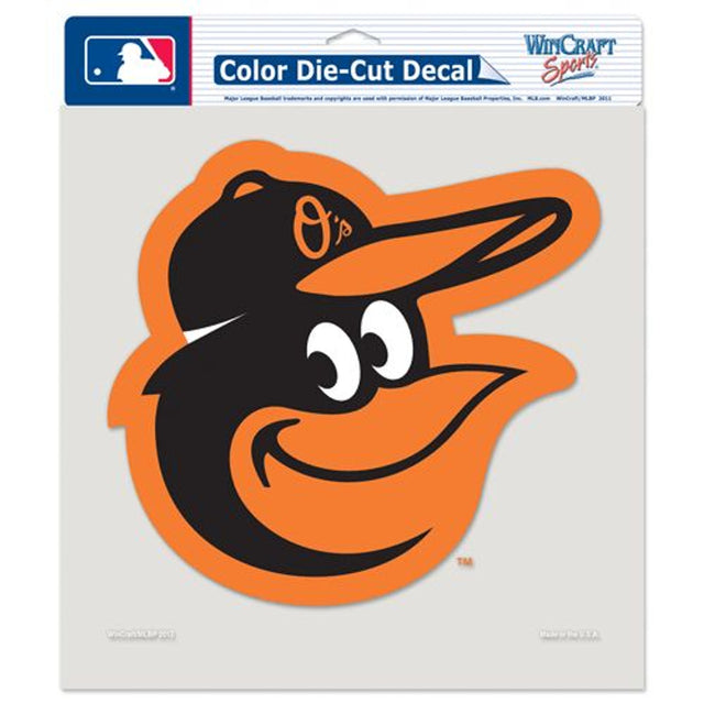 Calcomanía de los Baltimore Orioles troquelada de 8 x 8 pulgadas