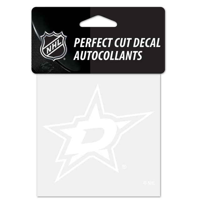 Dallas Stars Decal 4x4 Perfect Cut White