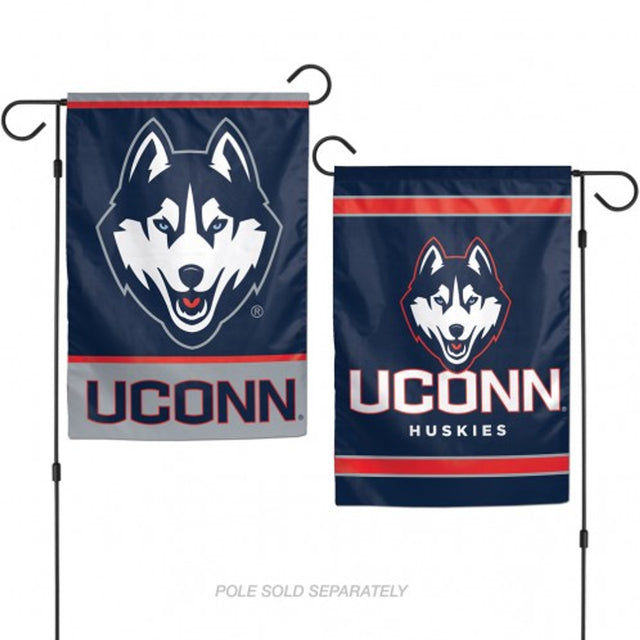 Bandera de Connecticut Huskies de 12 x 18 pulgadas, estilo jardín, de 2 lados