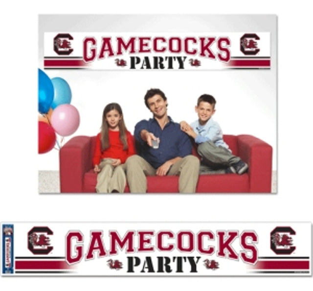 Banner de los Gamecocks de Carolina del Sur, estilo fiesta, 12 x 65