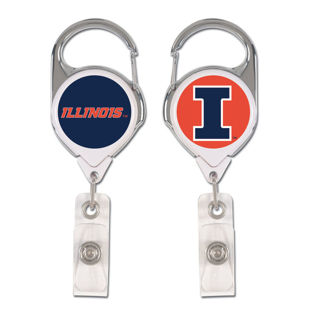 Porta credencial retráctil premium de Illinois Fighting Illini