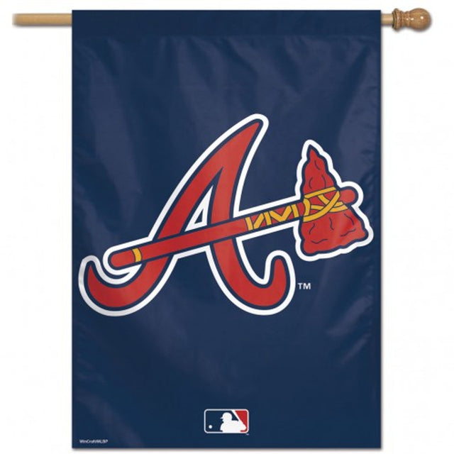 Banner vertical de los Bravos de Atlanta de 28 x 40 pulgadas