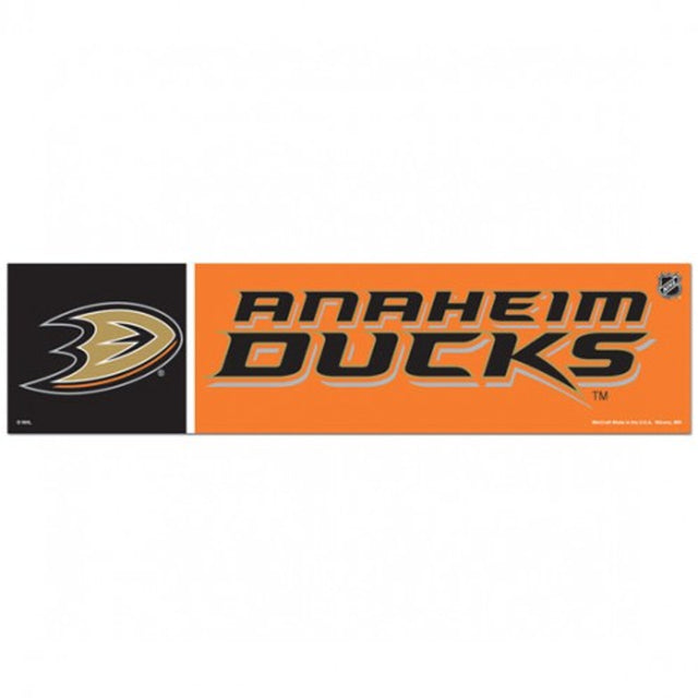 Calcomanía de los Anaheim Ducks, estilo tira para parachoques de 3 x 12 pulgadas