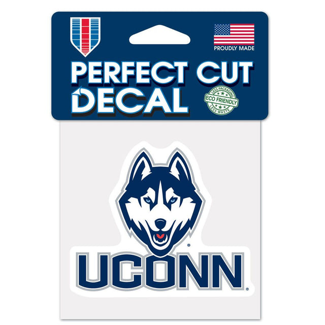 Connecticut Huskies Decal 4x4 Perfect Cut Color