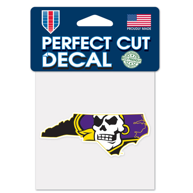 East Carolina Pirates Decal 4x4 Perfect Cut Color