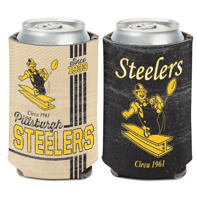 Enfriador de latas de los Pittsburgh Steelers, diseño vintage