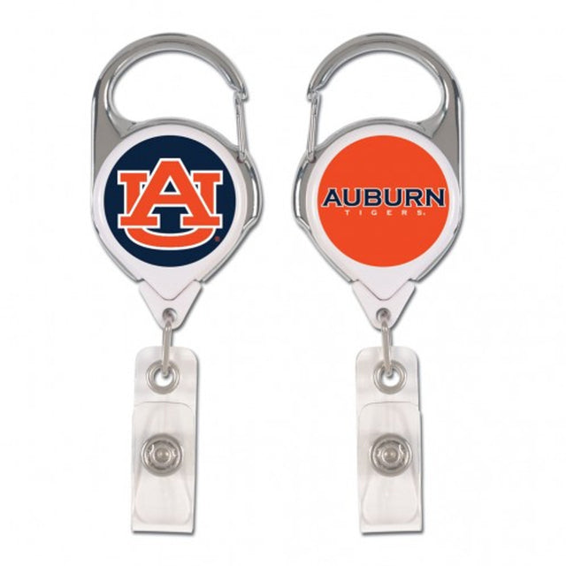 Porta credencial retráctil premium alternativo de Auburn Tigers