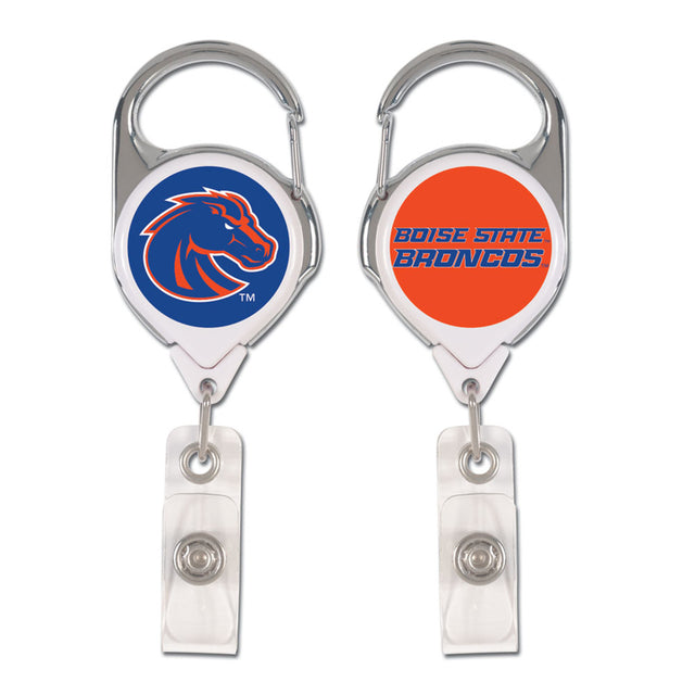 Porta credencial retráctil premium de los Boise State Broncos