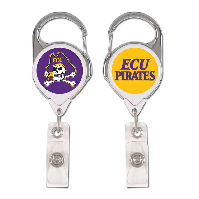 Porta credencial retráctil premium de East Carolina Pirates