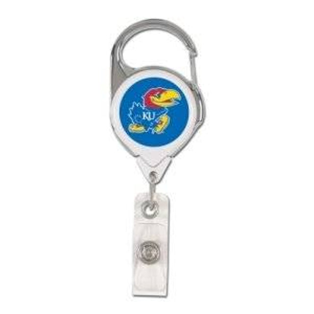 Porta credencial retráctil premium de los Kansas Jayhawks