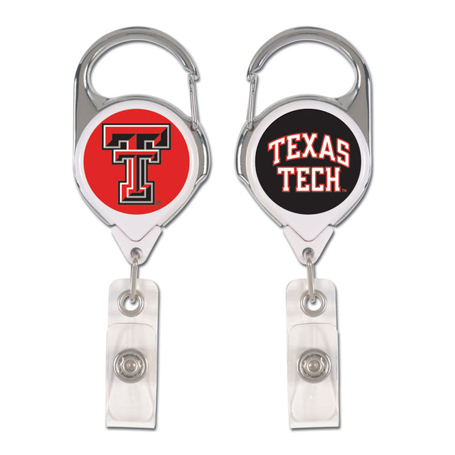 Porta credencial retráctil premium de los Texas Tech Red Raiders