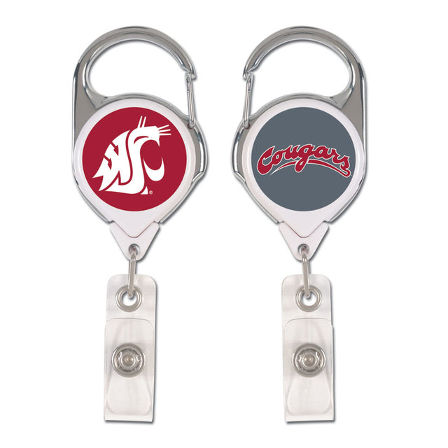 Washington State Cougars Badge Holder Premium Retractable