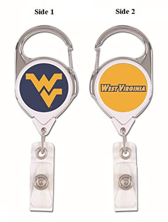 West Virginia Mountaineers Badge Holder Premium Retractable