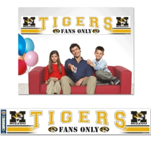 Banner de los Tigres de Missouri de 12 x 65 estilo fiesta CO