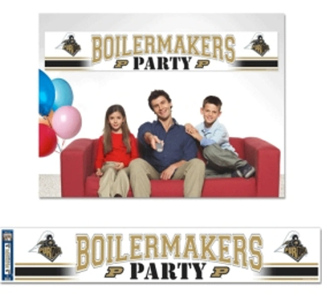 Pancarta de Purdue Boilermakers de 12 x 65 estilo fiesta CO