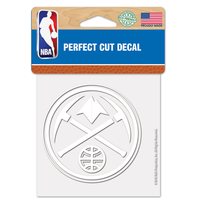 Denver Nuggets Decal 4x4 Perfect Cut White