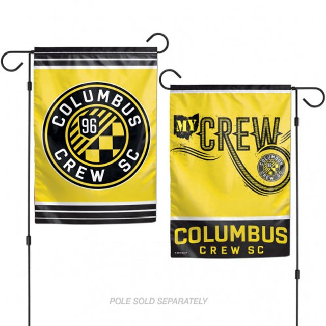 Bandera de Columbus Crew de 12 x 18 pulgadas, estilo jardín, de 2 lados