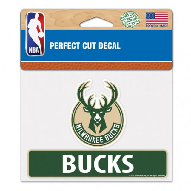 Calcomanía de los Milwaukee Bucks de 4,5 x 5,75 pulgadas, corte perfecto en color