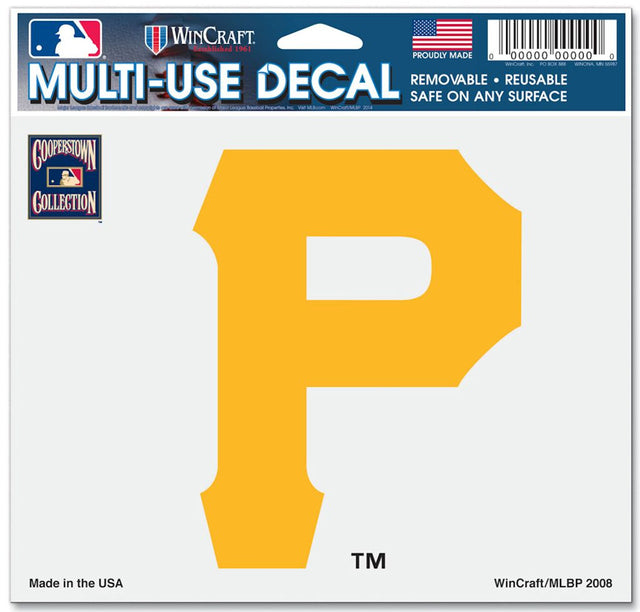 Pittsburgh Pirates Decal 5x6 Ultra Color P Logo