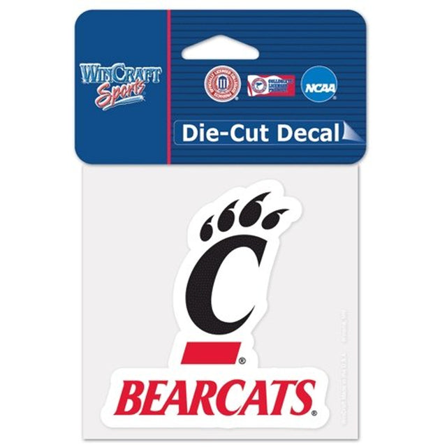 Calcomanía de los Cincinnati Bearcats 4x4 con corte perfecto y color