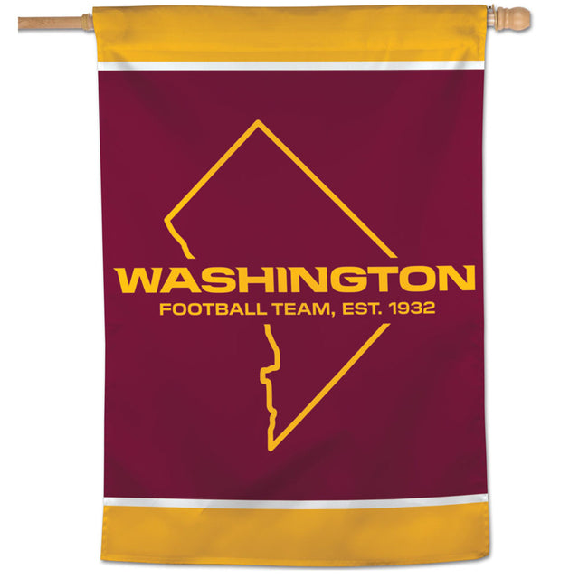 Banner vertical del equipo de fútbol de Washington de 28 x 40 pulgadas