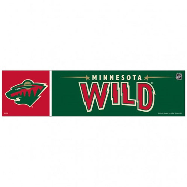 Minnesota Wild Decal 3x12 Bumper Strip Style