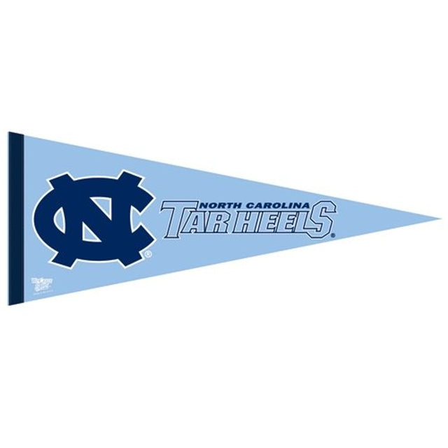 Banderín de los Tar Heels de Carolina del Norte de 12 x 30, estilo premium, diseño de logotipo de Carolina del Norte