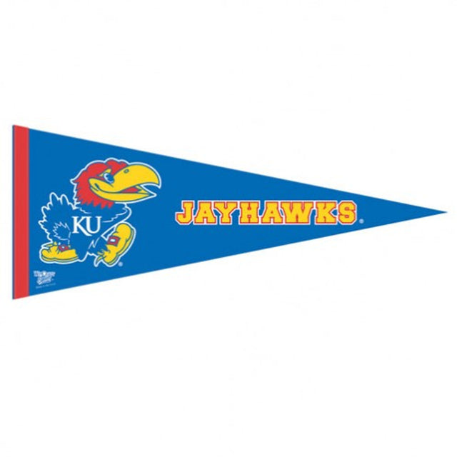 Banderín de los Kansas Jayhawks de 12 x 30, estilo premium