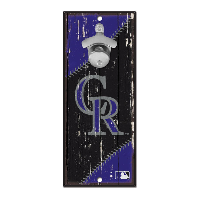 Colorado Rockies Sign Wood 5x11 Bottle Opener