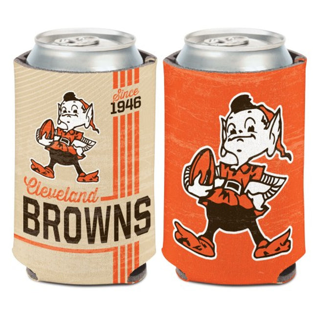 Enfriador de latas de 12 oz de los Cleveland Browns, diseño vintage