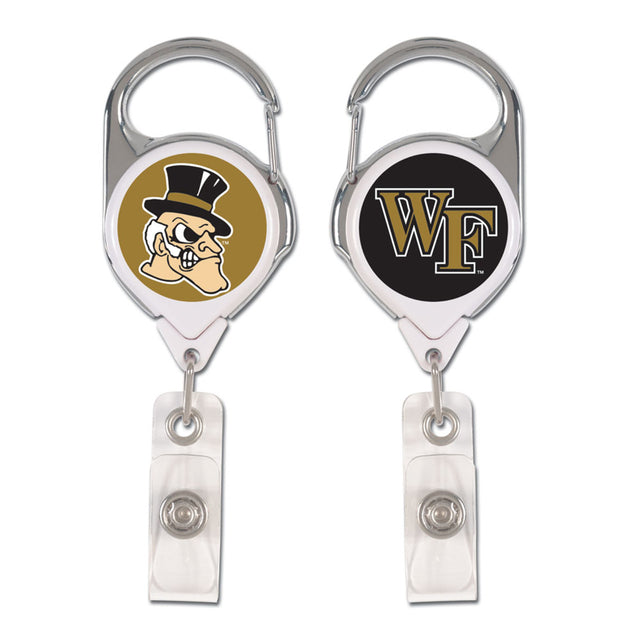 Porta credencial retráctil premium de los Demon Deacons de Wake Forest