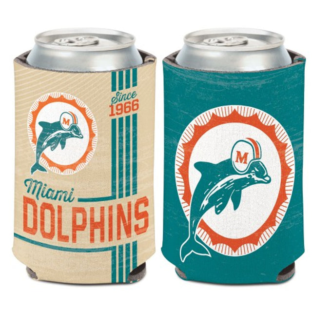 Enfriador de latas de los Miami Dolphins, diseño vintage